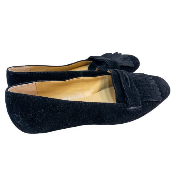 Talbots Womens Size 5 Loafer Becca Kiltie Black Driving Moccasin Suede New - Picture 5 of 6